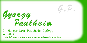 gyorgy paulheim business card