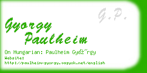 gyorgy paulheim business card